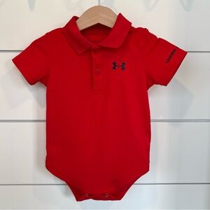 Under Armour Red Baby Polo Bodysuit